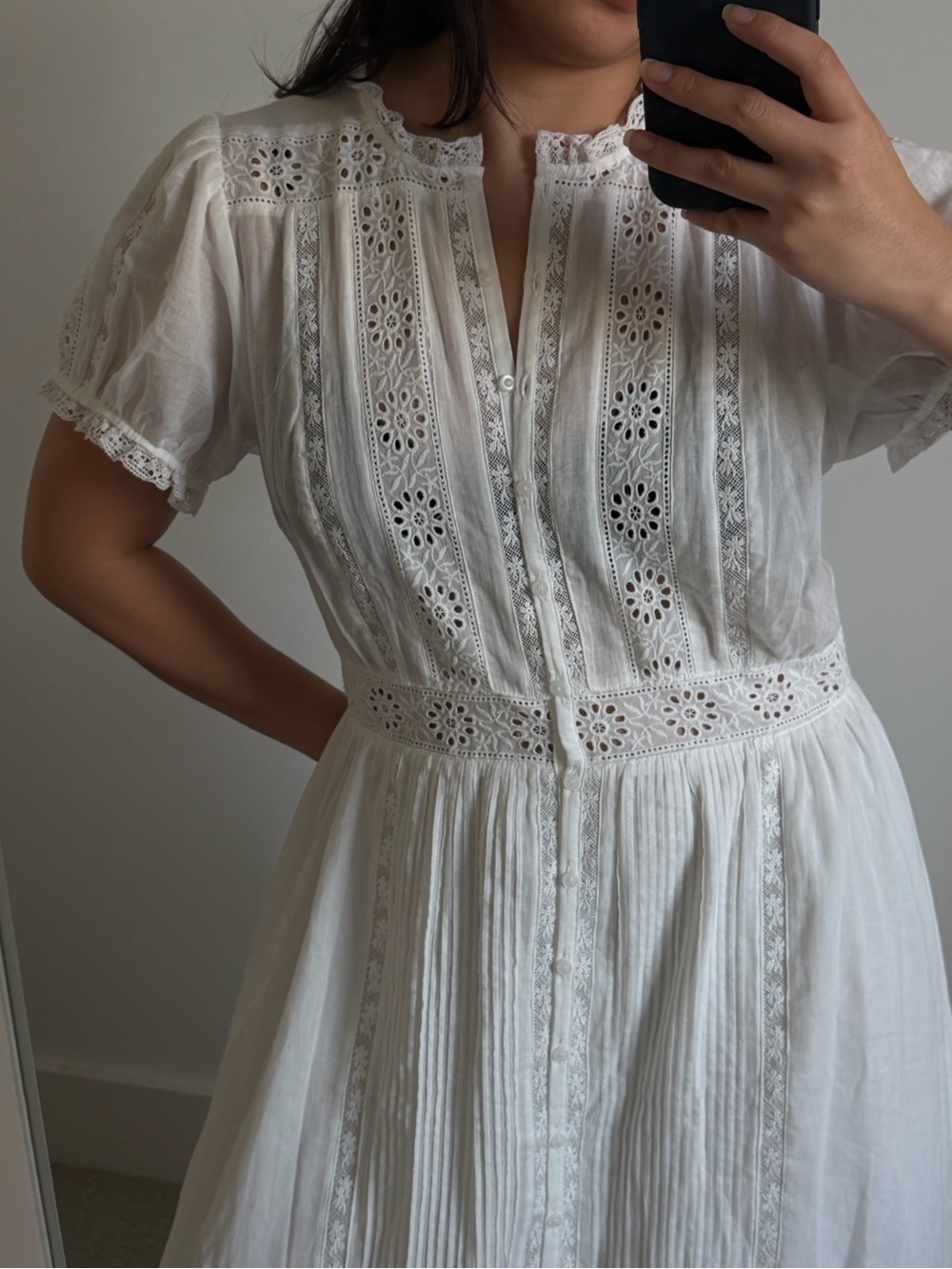 House of Harlow White Button Front Maxi Dress